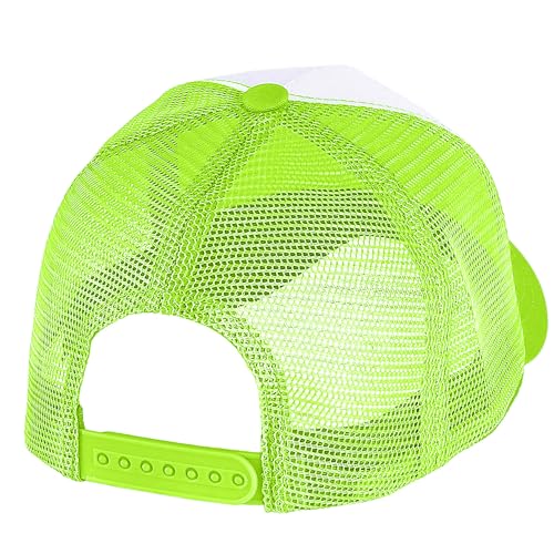 Image of Falari 5-Panel Mesh Baseball Cap, Trucker Hat, Structured Plain Design, Cotton, Adjustable Size