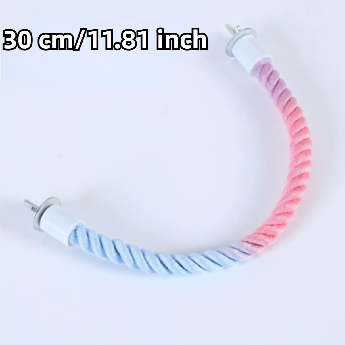 Colorful Bird Rope Perch Stand for Bird Cages Bendable Climbing Rope Cage Accessory Toy for Cockatiel Parakeet Budgie Lovebird (Pink,11.81 inch)