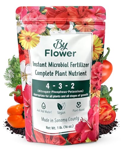 ByFlower Water-Soluble House Plant Fertilizer 1 lb &ndash; Organically Enhances Soil Quality for...