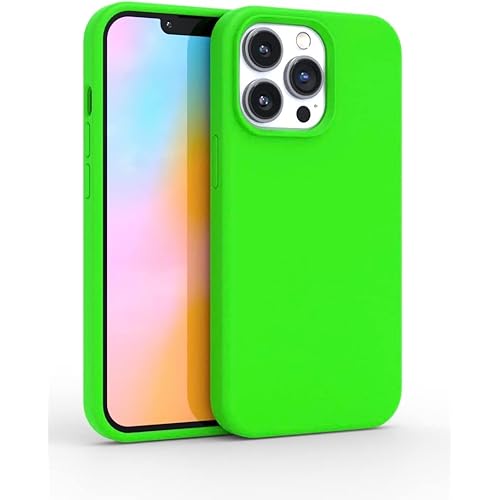 FELONY CASE - iPhone 13 Pro Case - Stylish Neon Green Silicone Phone Cover - Wireless Charging Compatible, 360° Shockproof Protective Cases for Apple iPhone 13 Pro
