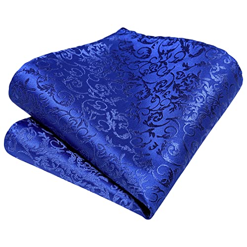 Image of HISDERN Ties for Men Paisley Floral Tie Handkerchief Classic Woven Business Formal Necktie and Pocket Square Set Wedding