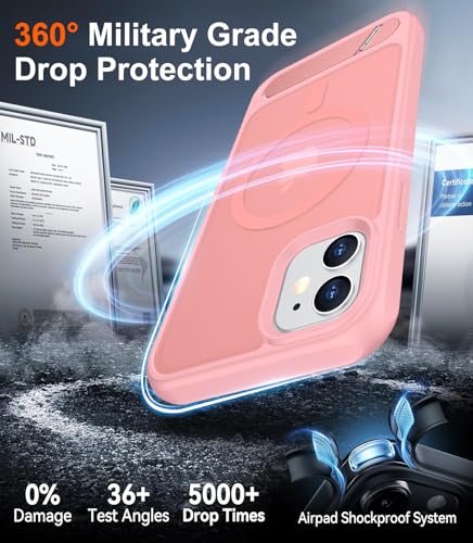 Image of Magnetic Compatible with iPhone 11 Phone Case, [Built-in Invisible Kickstand][Compatible with MagSafe] [Military Grade Shockproof] Slim Translucent Matte Phone Case for iPhone 11 6.1 inch