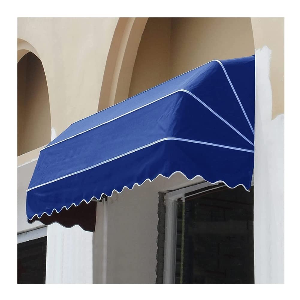 ezkxoprs Stehend Tür-/Fenstermarkise, Festes Vordach, Außenbereich Wasserdicht Dekorationen Sonnenschutzdach Für Patio Garten, Terrasse, Leicht Zu Montieren (Farbe : Blau, Größe : 130x60cm) Garten