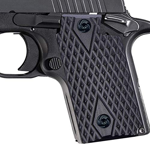 Guuun G10 Handgun Grips for Sig P238 Diamond Cut Texture - Black