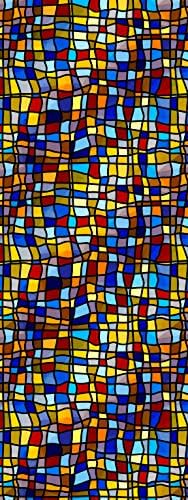 Windowpix 18 x 48 Symphony Stained Glass Pattern Window Film Static Cling Film UV Filtering Energy Saving