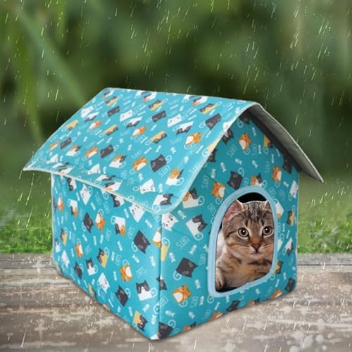 Generic Abrigo para gatos de rua ao ar livre, casa para cães ao ar livre, suprimentos para animais d