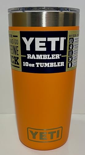 YETI Rambler 10 oz Tumbler, Stainless Steel, Vacuum Insulated with MagSlider Lid, King Crab