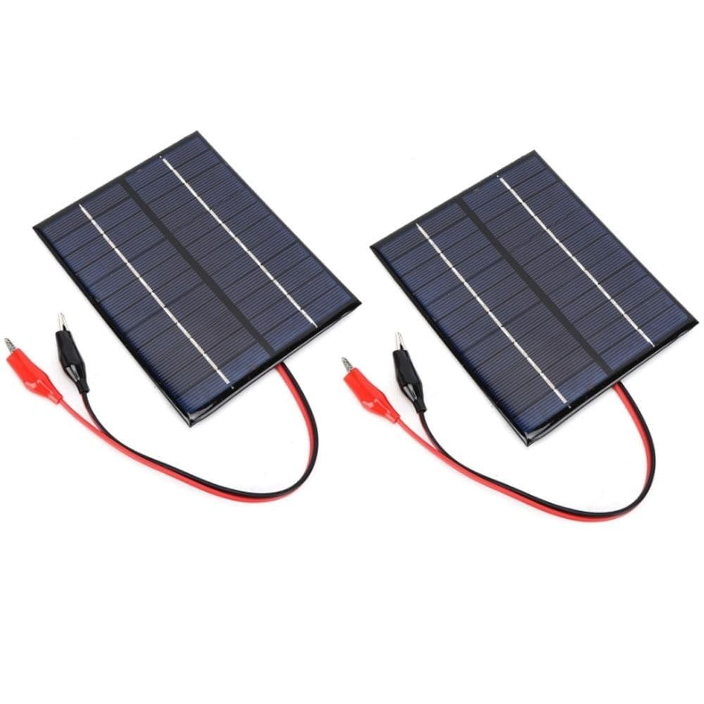 Polycrystalline Solar Panel with Alligator Clips – Portable Solar Charger for Outdoor Battery Charging & Emergency Backup, Compact 5.35x4.33in(2Pcs)-image-45