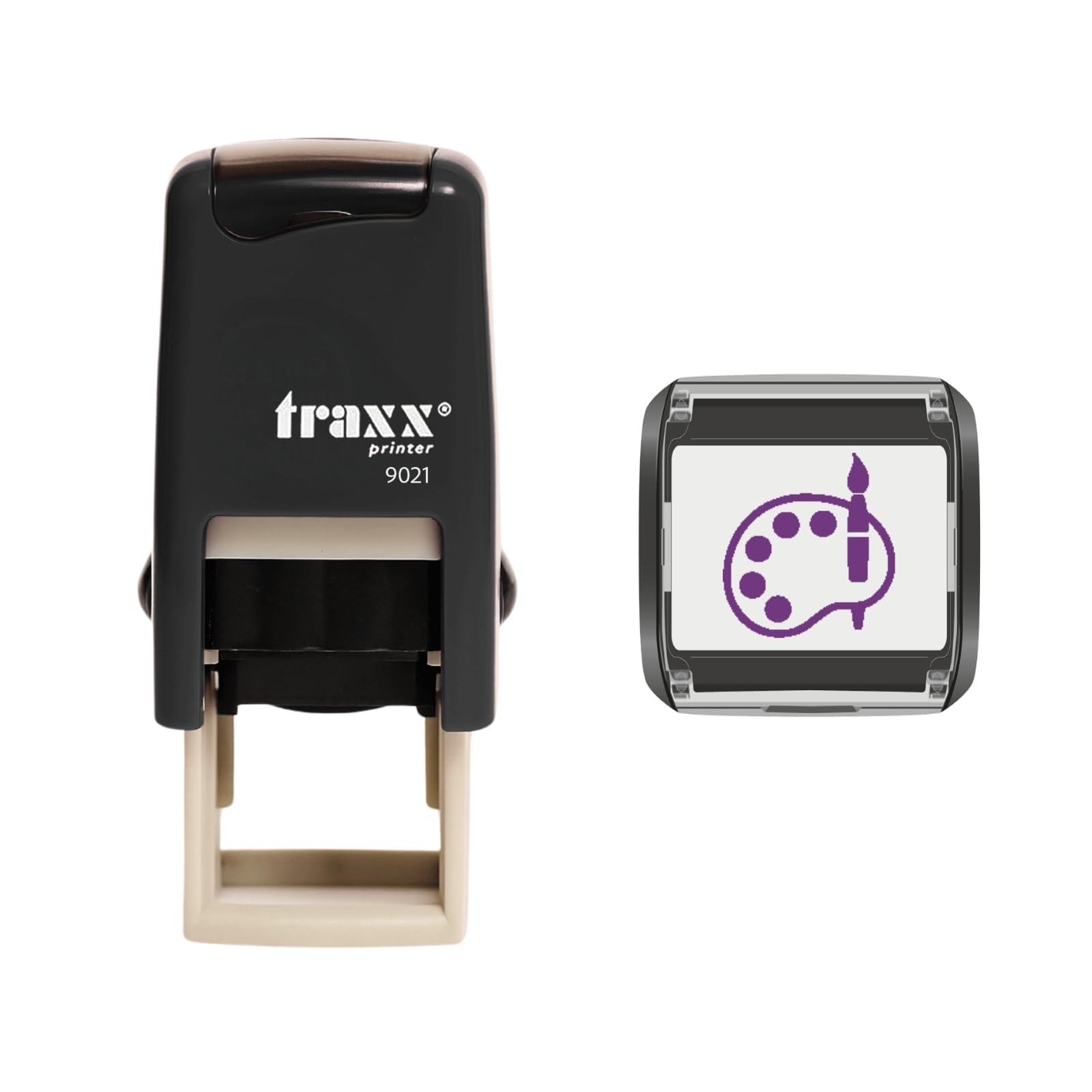 Traxx 9021 Loyalty Card Self Inking Rubber Stamp Painters Decorators Paint Shop *A Violet Paint Palette Design*