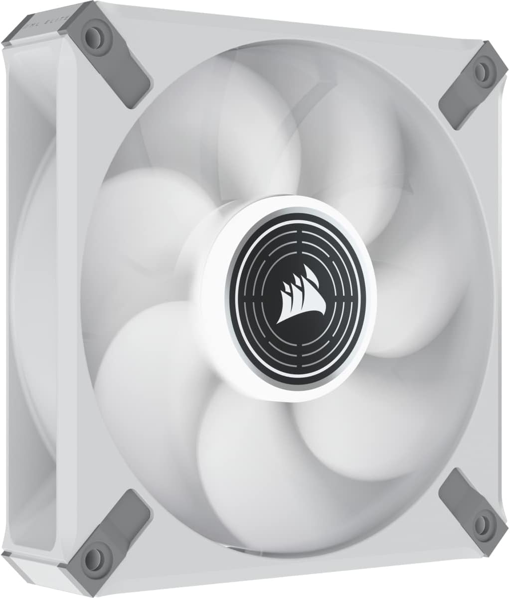 CORSAIR ML120 LED Elite, 120mm Magnetic Levitation White LED Fan with AirGuide, Single Pack - White Frame