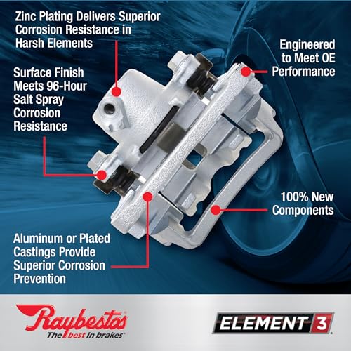 image for Raybestos Element3 Replacement Front Disc Brake Caliper with Bracket -