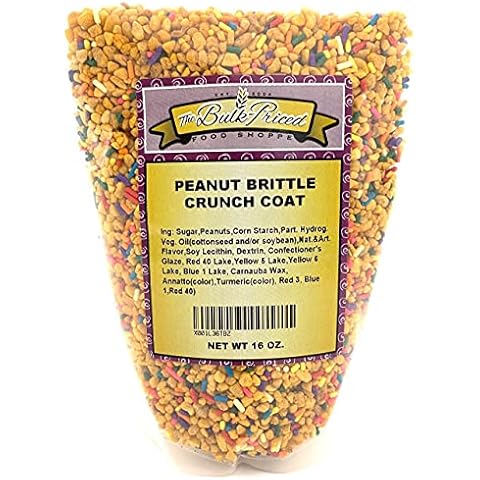 The Bulk-Priced Food Shoppe Peanut Brittle Crunch Coat Ice Cream Topping (1 lb. Resealable Zip Lock Stand Up Bag), Kosher Cover