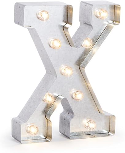 Vista 58 de Darice - Cartel de metal plateado con forma de letra Plata