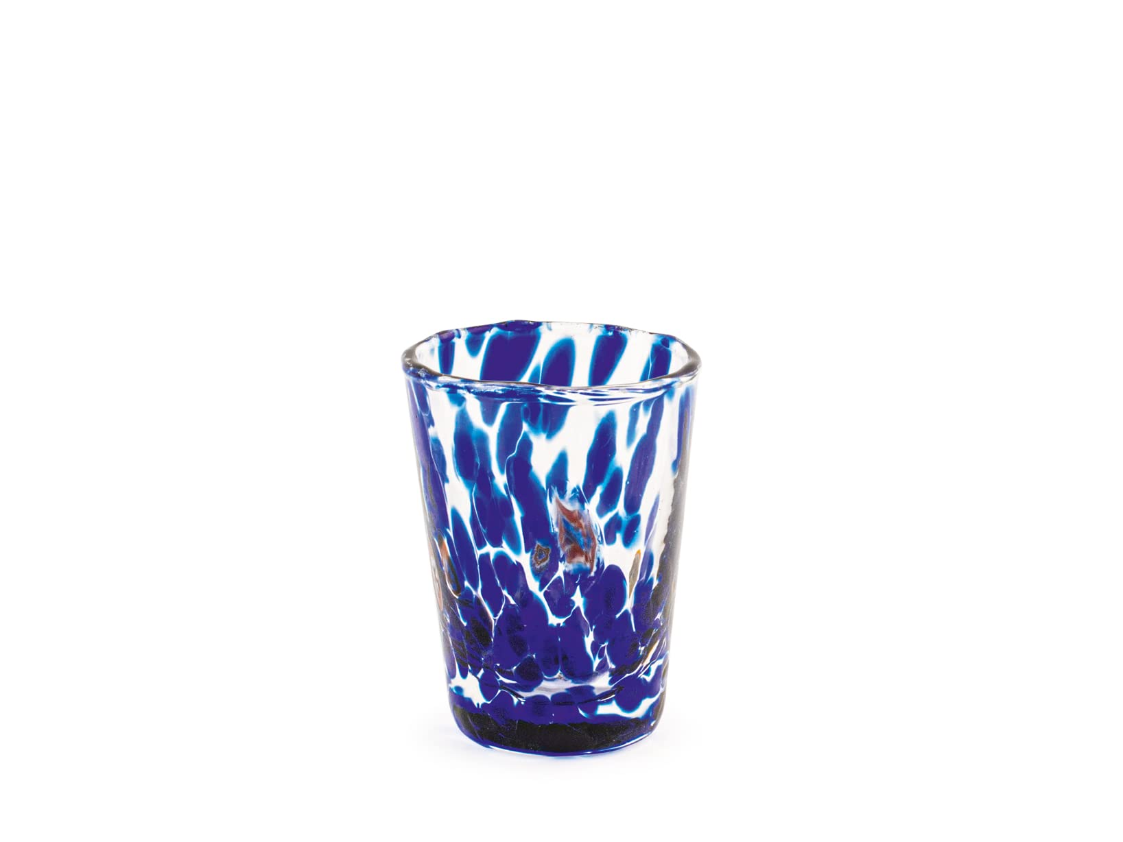 H&H Set 6 Bicchieri Veneziano In Vetro, Multicolore, Cl 5