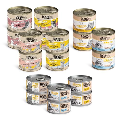 Produktbild von Dogs’n Tiger Adult Katzenfutter Mixpaket Lecker Hühnchen - 18 x 200 g