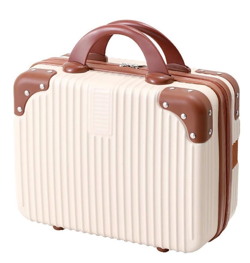 Hard Shell Makeup Organizer Travel Case, Premium Cosmetic Vanity Box with Handle, Durable Waterproof Storage for Makeup & Skincare (B Cream)-picture-11