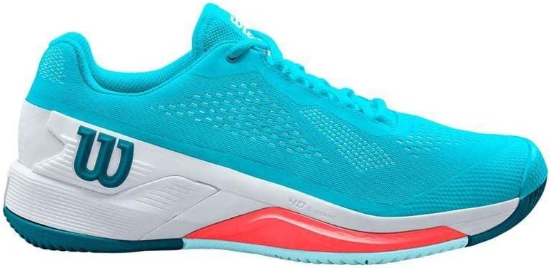 Miniatura 2 de WILSON Womens Rush Pro 4.0 Tennis Shoes Scuba Blue and White