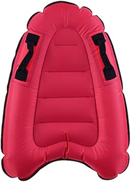 Kids Inflatable Swimming Kickboard for Learning and Surfing, Lightweight Bodyboard with Safety Handles for Pool and Beach Fun Red