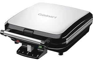 Cuisinart 4-Slice Belgian Waffle Maker: Stainless Steel Delight for Non-Toxic Waffles