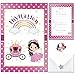 Carte invitation anniversaire fille Princesse et carrosse pour 10 invités (cartons à compléter, enveloppes et stickers). Fête pour enfants à partir de 3 ans.  L&L® créateurs de souvenirs.
