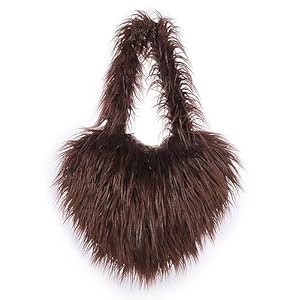Women’s Faux Fur Shoulder Bag Fleece Retro Shoulder Bag Fluffy Crossbody Bag Bag Love Shape Solid Color Purse