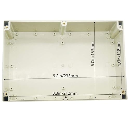 Miniatura 10 de Zulkit Caja de conexiones de plástico ABS a prueba de polvo, impermeable, IP65, cajas eléctricas universales para proyectos, gris 7.9 x 4.7 x 2.2
