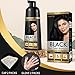 COSMTEK Black Dye Shampoo for Permanent Hair Color - Men&Women, Gray Coverage, Beard & Treated Hair, 3-In-1, 30 Days/500ml/Ammonia-Free/Natural Herbal