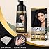 Black Dye Shampoo for Permanent Hair Color - Men&Women, Gray Coverage, Beard & Treated Hair, 3-In-1, 30 Days/500ml/Ammonia-Free/Natural Herbal