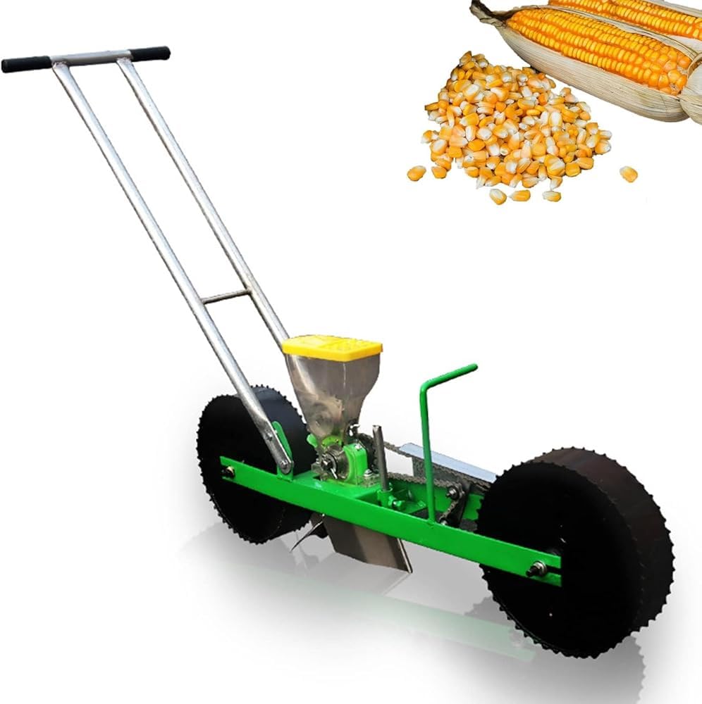 Sembradora de jardín de metal, 2 en 1, sembradora de semillas de mano para plantar verduras con precisión, cebolla verde, rábano, remolacha, diseño inoxidable
