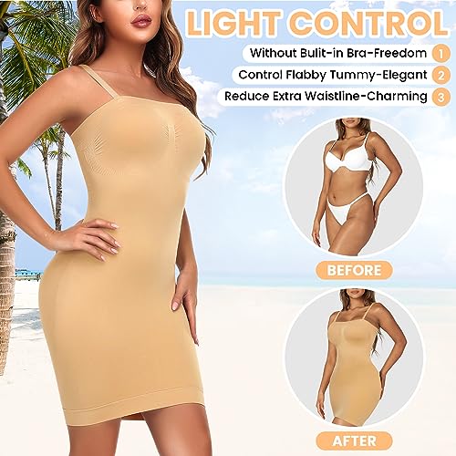 Strapless Shapewear Slips For Under Dresses Strapless Full Body Shaper Tummy Control Dress Slip Seamless #TOP1