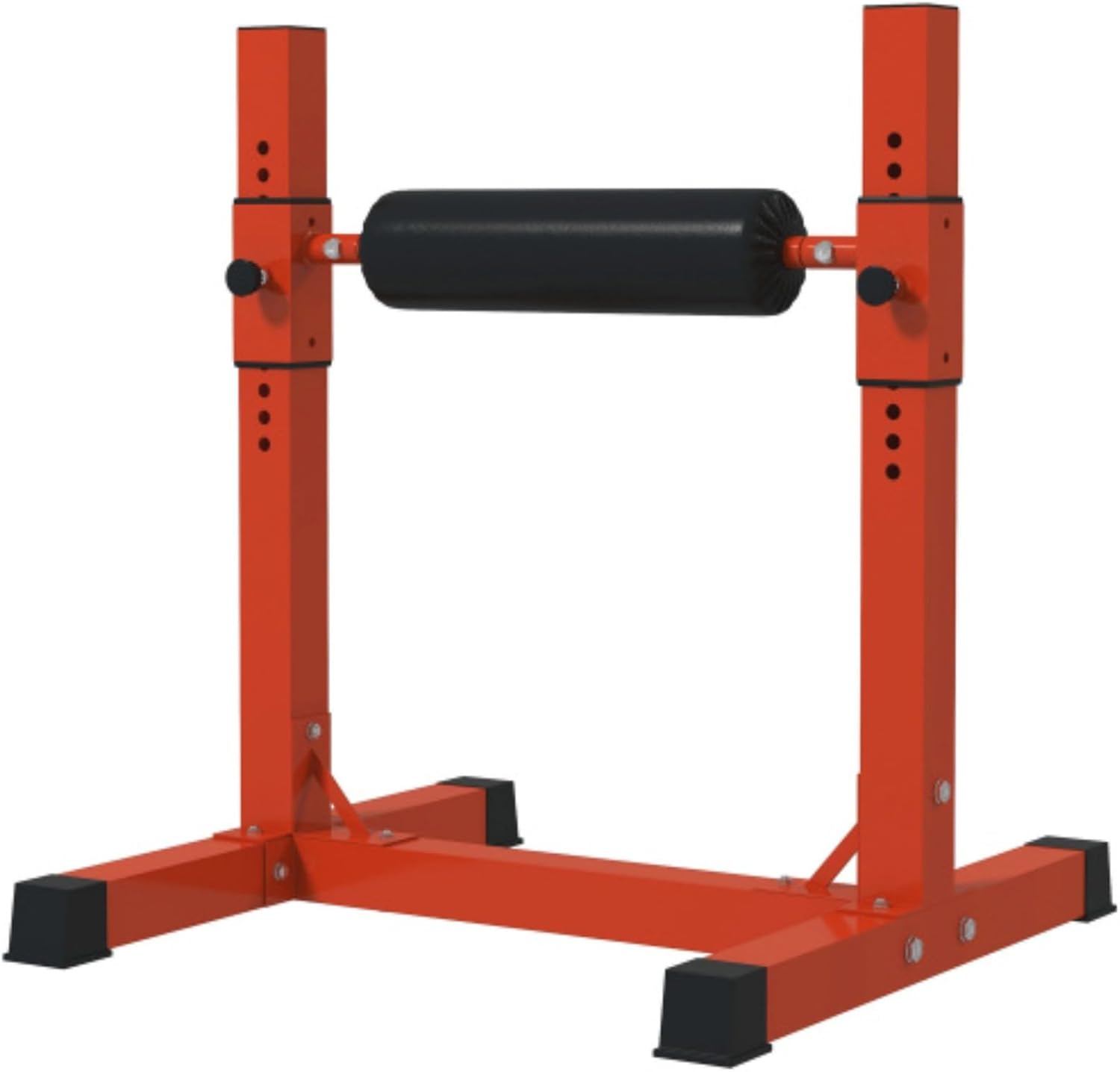 Split Squat Rack, Single-leg Squat Rack, Leg Training Rack, 12-level Adjustable Squat Roller, Suitable for Lower Limb Strength Training, Red