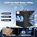 Treeshome Ice Bath Chiller for Cold Plunge Tubs, 1/3 HP Cold Plunge Chiller with Submersible Pump, External Filter and Remote Control, Ideal for Home Use & Professional Use