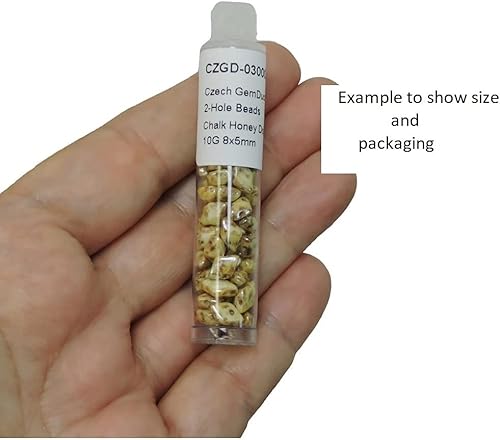 Miniatura 5 de Cuentas de cristal checo GemDuo Beads, cuentas en forma de diamante de 2 agujeros de 0.197 x 0.315 in, 0.35 oz, oro pálido de cristal, Vidrio