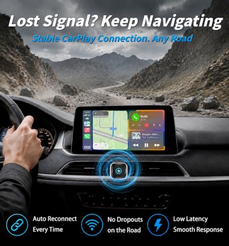 2026 Upgraded Wireless CarPlay Adapter with Buttons for Privacy Call & Two-Phone Fast Switch, Aluminum Cooling, Dual-Band WiFi, Mini Cable-Free, Compatible with Apple iPhone & Android Auto, Gray - image 5