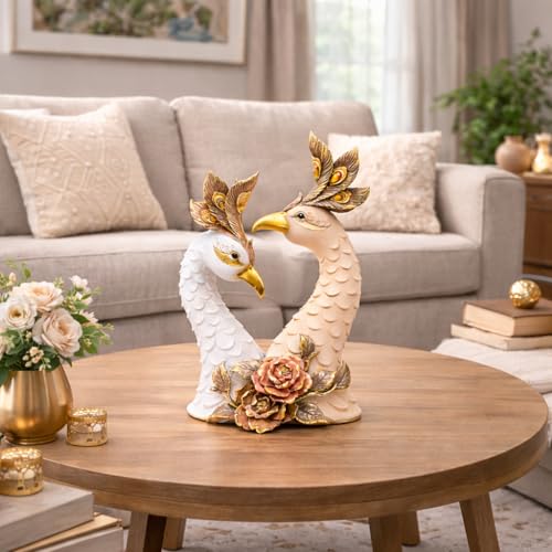 Image of ARMONIA Imperial Swan Elegance Couple Figurine Showpiece 29cm |Luxury Polystone Love Romantic Statue for Living Room,Wedding,Anniversary & Housewarming Gift (Included 1 Micofiber Cloth)