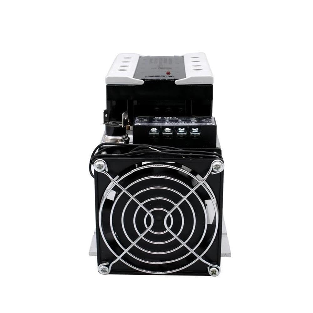 Relè a stato solido trifase SSR 60A 80A 100A Controllo CC Relè on-off CA con radiatore 3-32 V CC 24-480 V CA(100A)