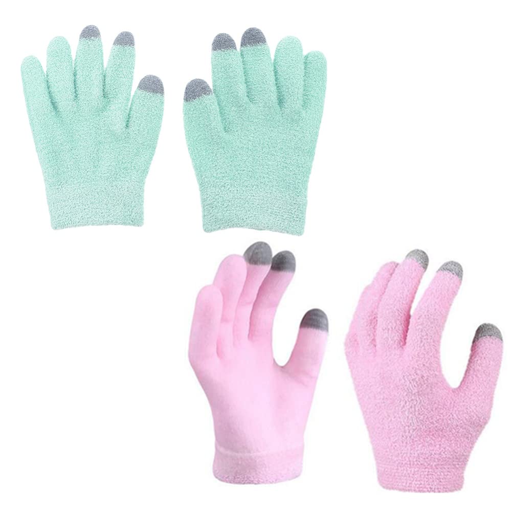 Beaupretty 2Pairs Screen Gloves Touch Screen moisturizing Gloves Kids Gloves Mobile Finger Sleeve Shower Gel Gloves Kids Knitted Mittens Touchscreen Yarn Hand Skin Gel