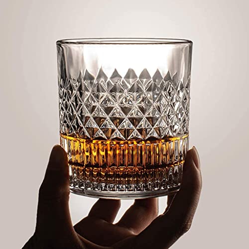 Whiskey Champagne Glasses Water Tumblers Glasses Classic 6-Piece Set 11.1 Oz Glass Water Cup Tea Cup Juice Glass Wine Glass, Suitable For Bourbon/Rum Glass/Wine Whiskey Glass Drinking Glasses Wine Gla #TOP2