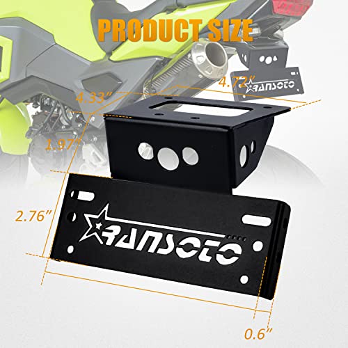 Motorcycle Fender Eliminator License Plate Mount Compatible With Honda Grom Msx125 2022 2023 #TOP4