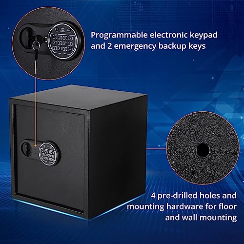 Pioneerworks SECURITY SAFE 1.5 Cu Ft Large Fireproof Safe Box With Digital Keypad Lock, Steel Safe With Interior Lining And Bolt Down Kit thumb #5