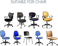 Vista 5 de TOPINCN Funda de elastano suave y elástica para asiento y respaldo, funda universal para respaldo de silla de oficina y computadora, funda
