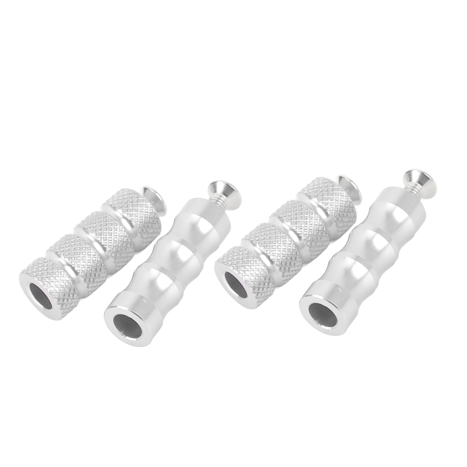 Peg Cambio Moto, Peg Cambio Zigrinato Moto Antiscivolo Leva Cambio Leva Freno Pedane Pedale, Foro 6 Mm Pedane Freno Moto Poggiapiedi Pedale Universale per Pedane (Argento)