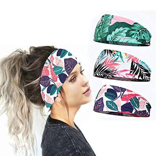 BELICEY Boho Headbands for Women Hair Bands Knoted Turban Headband Stretch Twist Head Wraps Criss Cross Headband Headpiecce Accessoriesfor Teen Girls (Leaves)