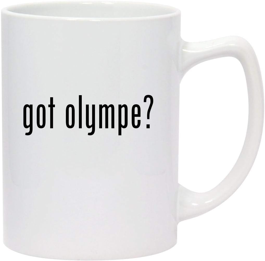 got olympe? - 14oz White Ceramic Statesman Coffee Mug