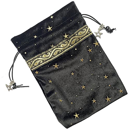 6 Pcs Saco da runa do tarô, Runas e Jóias Travel Gift Bag para Homens e Mulheres, Bolsa de veludo de