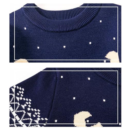 Boys Girls Knitted Christmas Jumper Kids Reindeer Snowman Pullover Sweater Knitwear Tops Crew Neck Casual Winter Clothes4