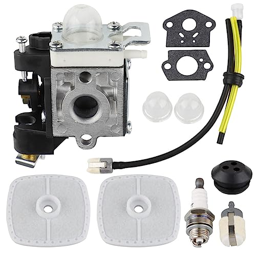 HUSWELL PB250 Carburetor Air Filter kit for Echo ES-250 Leaf Blower RB-K106 PB-250 Blower PB-250LN 165 Mph and 391 Cfm A021003661 Carburetor w Fuel Line