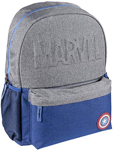 CERDÁ LIFE S LITTLE MOMENTS: Mochila Escolar Instituto Capitan America de Color Azul