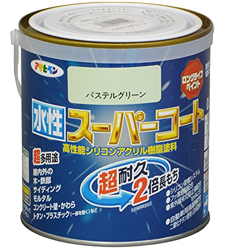 アサヒペン ペンキ 水性スーパーコート 水性多用途 パステルグリーン 0.7L