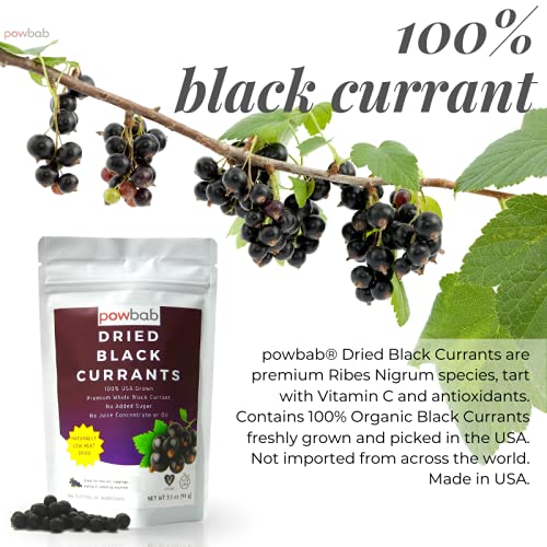 image for powbab Dried Black Currants - 100% USA Grown Currants Dried Fruit. No 